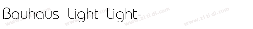 Bauhaus Light Light字体转换